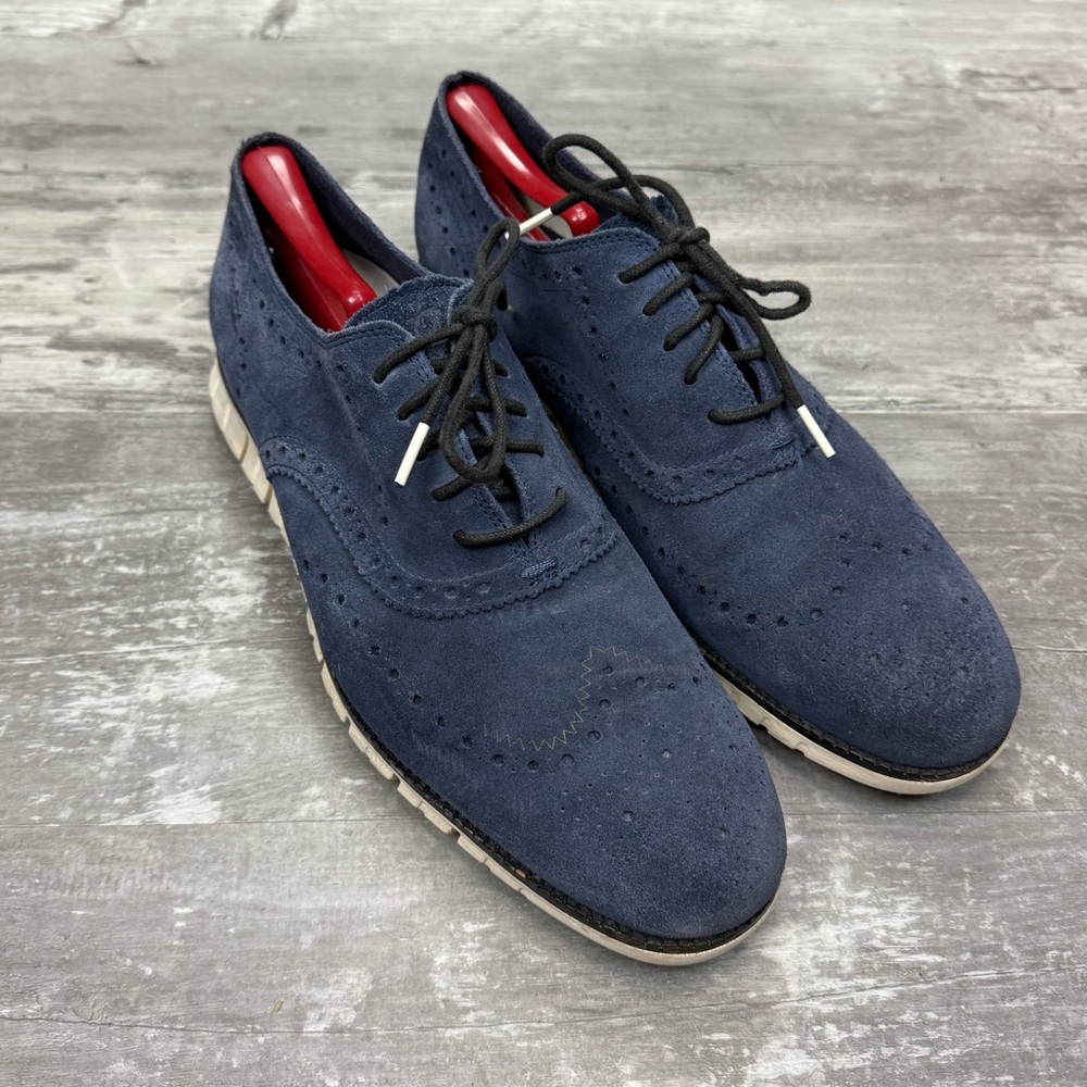 Cole Haan Zerogrand Navy Blue Suede Shoes 12 M